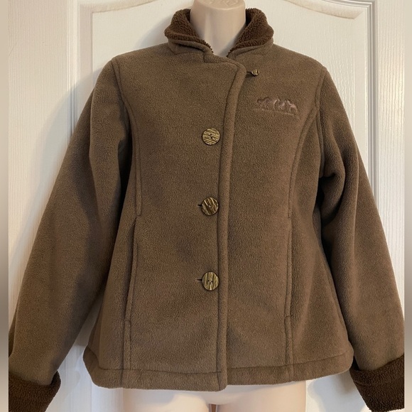 Outback Trading Company Mountain‎ Ponies Jacket Button Up Coat Size Small Fleece - Picture 1 of 8